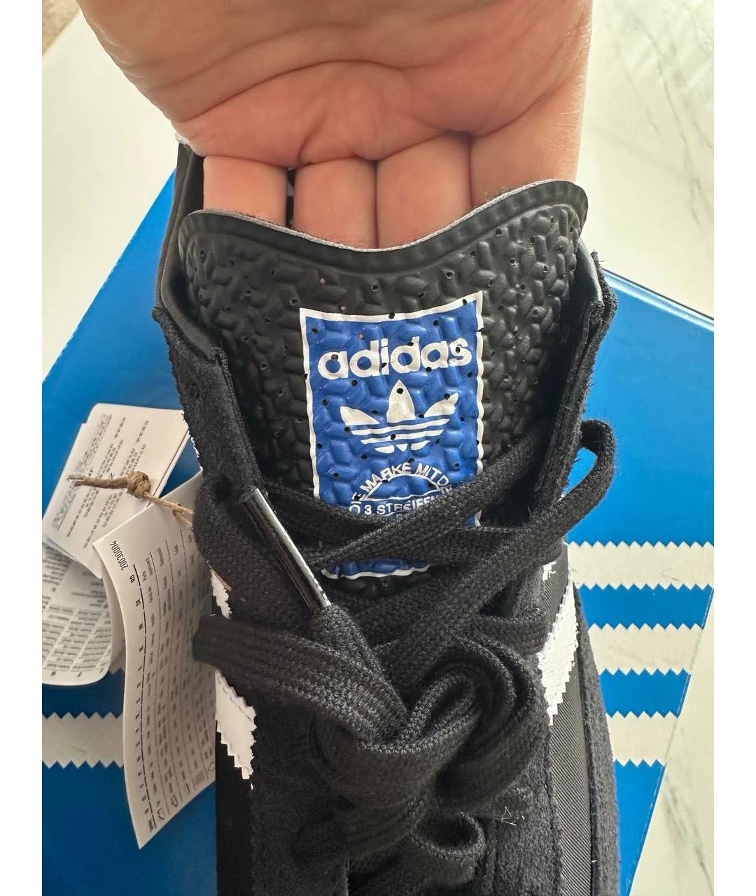 ADIDAS Черные замшевые низкие кроссовки / кеды, фото 6