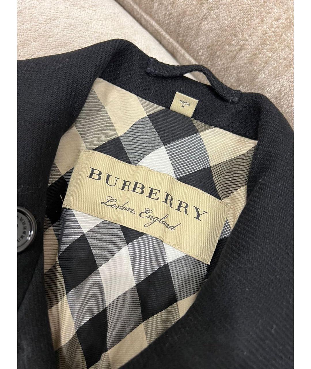 BURBERRY Черное пальто, фото 3