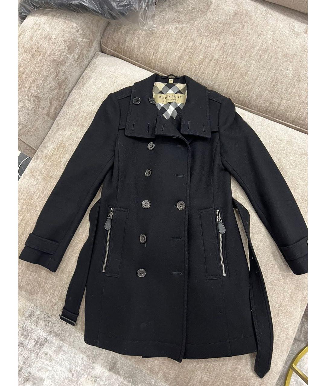 BURBERRY Черное пальто, фото 5