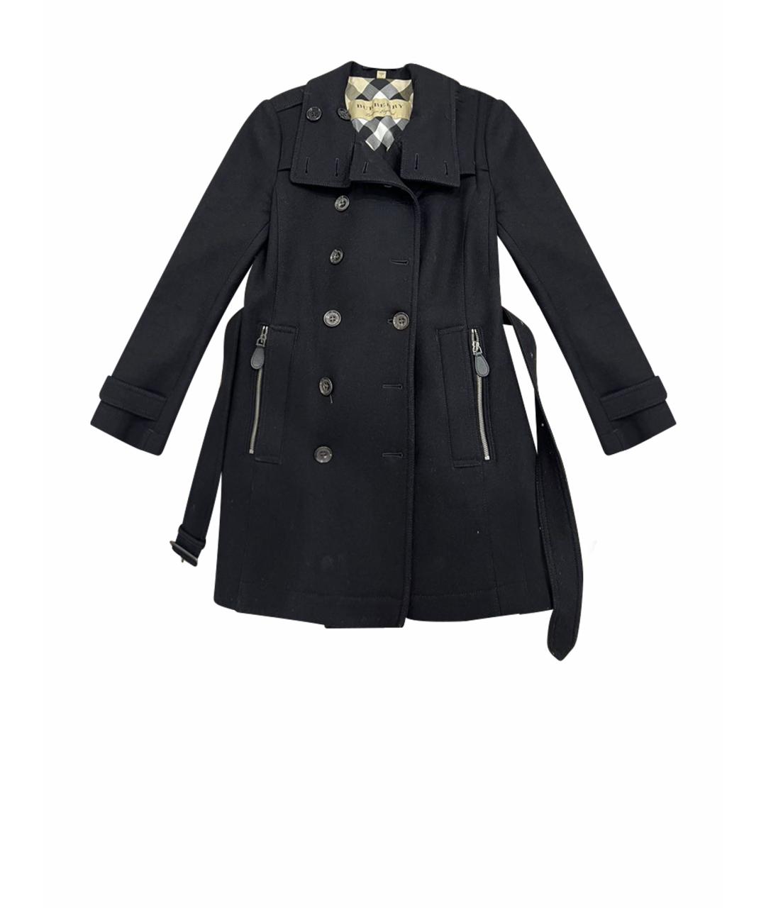 BURBERRY Черное пальто, фото 1