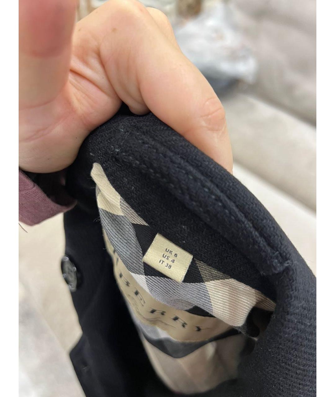 BURBERRY Черное пальто, фото 4