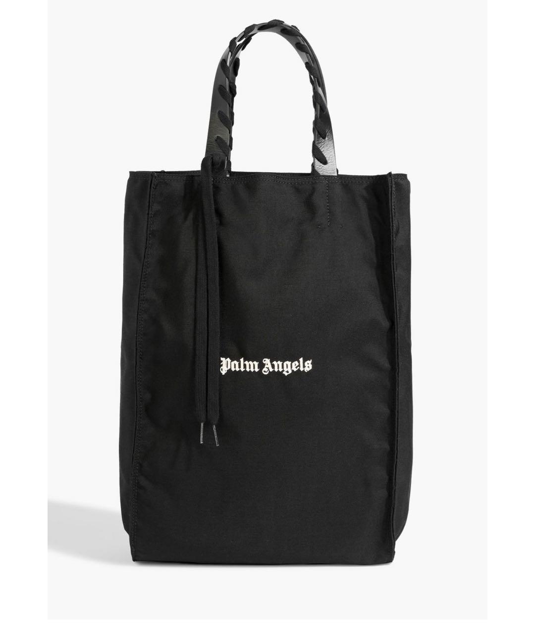 PALM ANGELS Черная хлопковая сумка тоут, фото 6