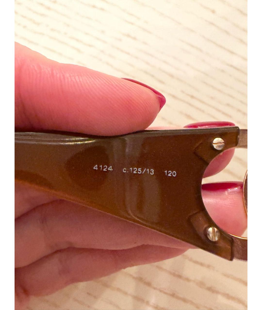 CHANEL Коричневые пластиковые солнцезащитные очки, фото 3