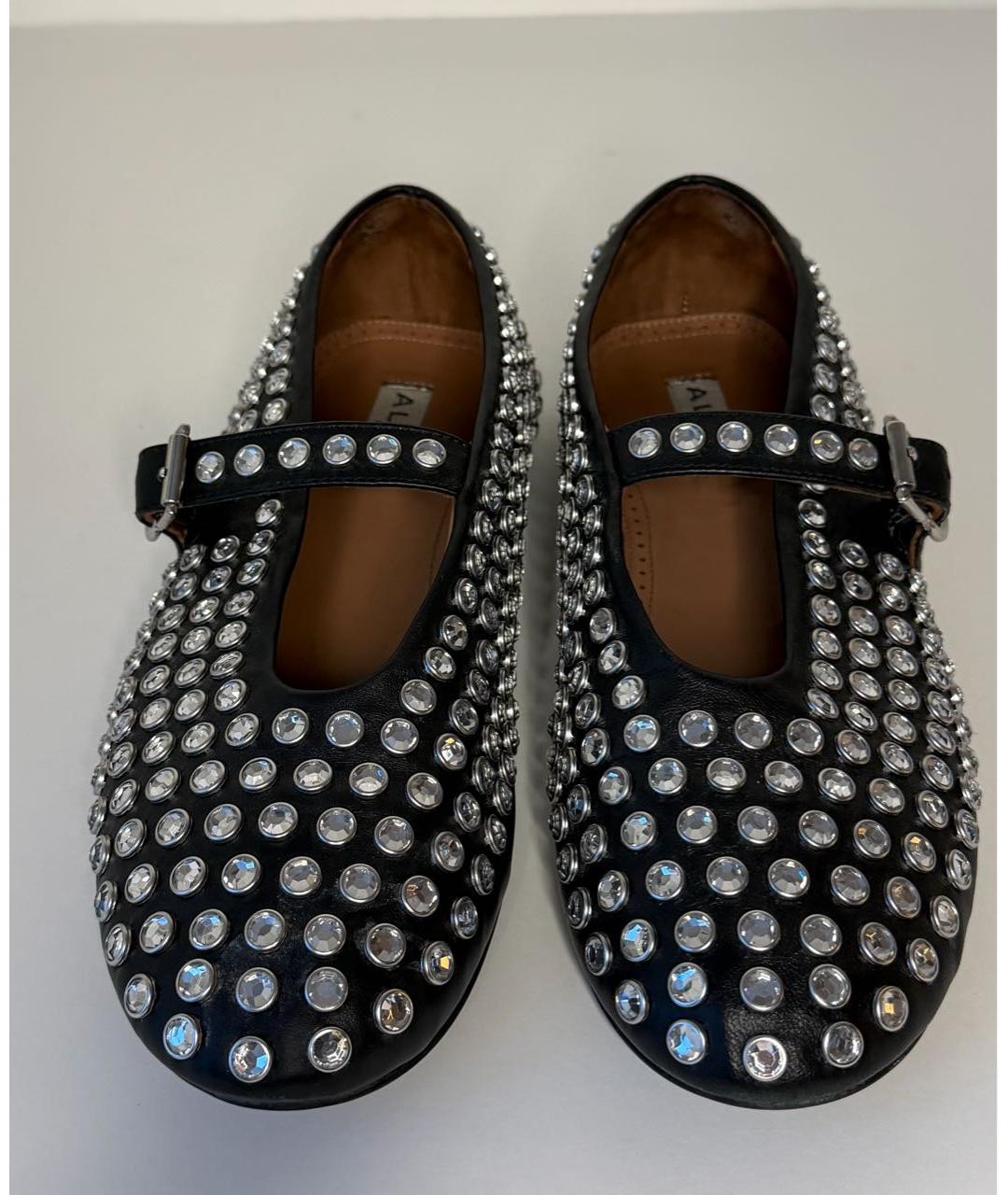 ALAIA Черные кожаные балетки, фото 8