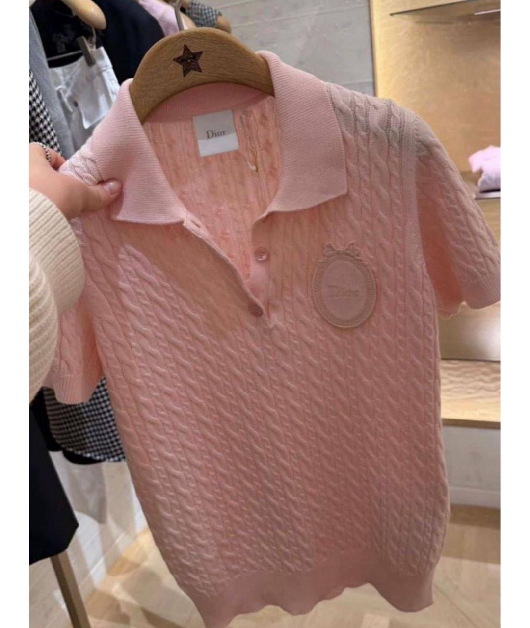 CHRISTIAN DIOR Розовый джемпер / свитер, фото 1