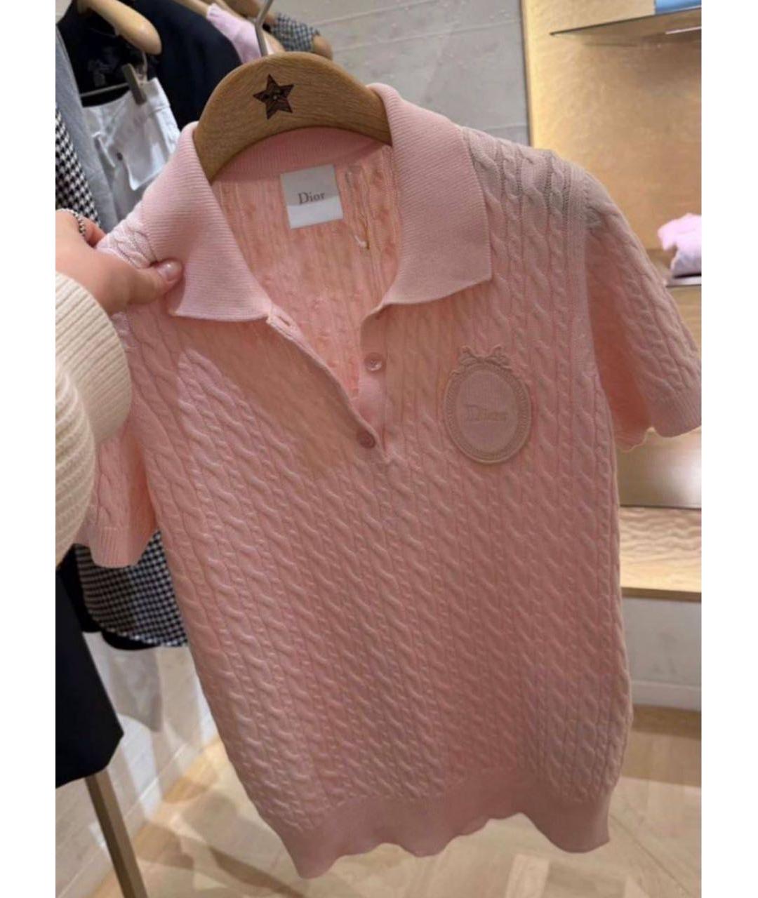 CHRISTIAN DIOR Розовый джемпер / свитер, фото 2