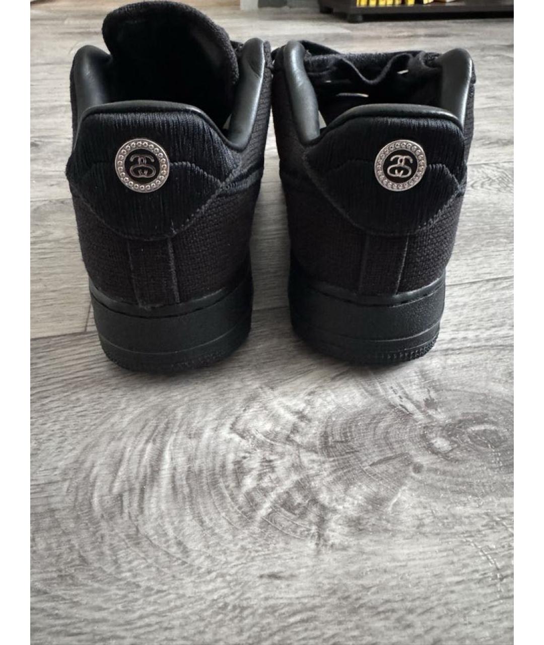 NIKE Черные текстильные низкие кроссовки / кеды, фото 4