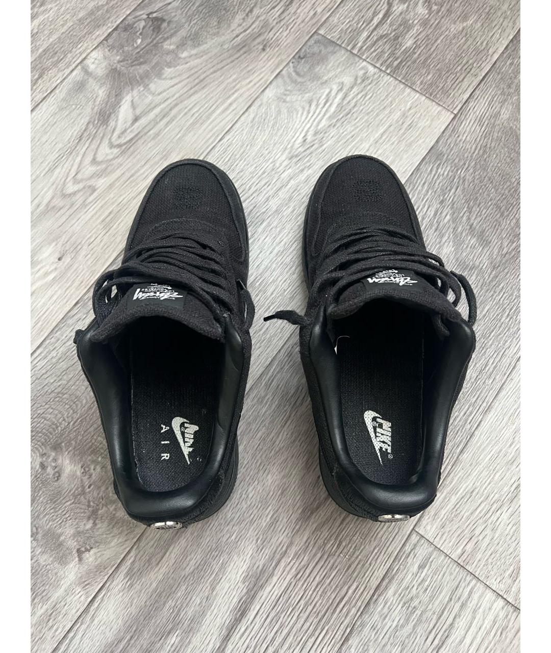 NIKE Черные текстильные низкие кроссовки / кеды, фото 3