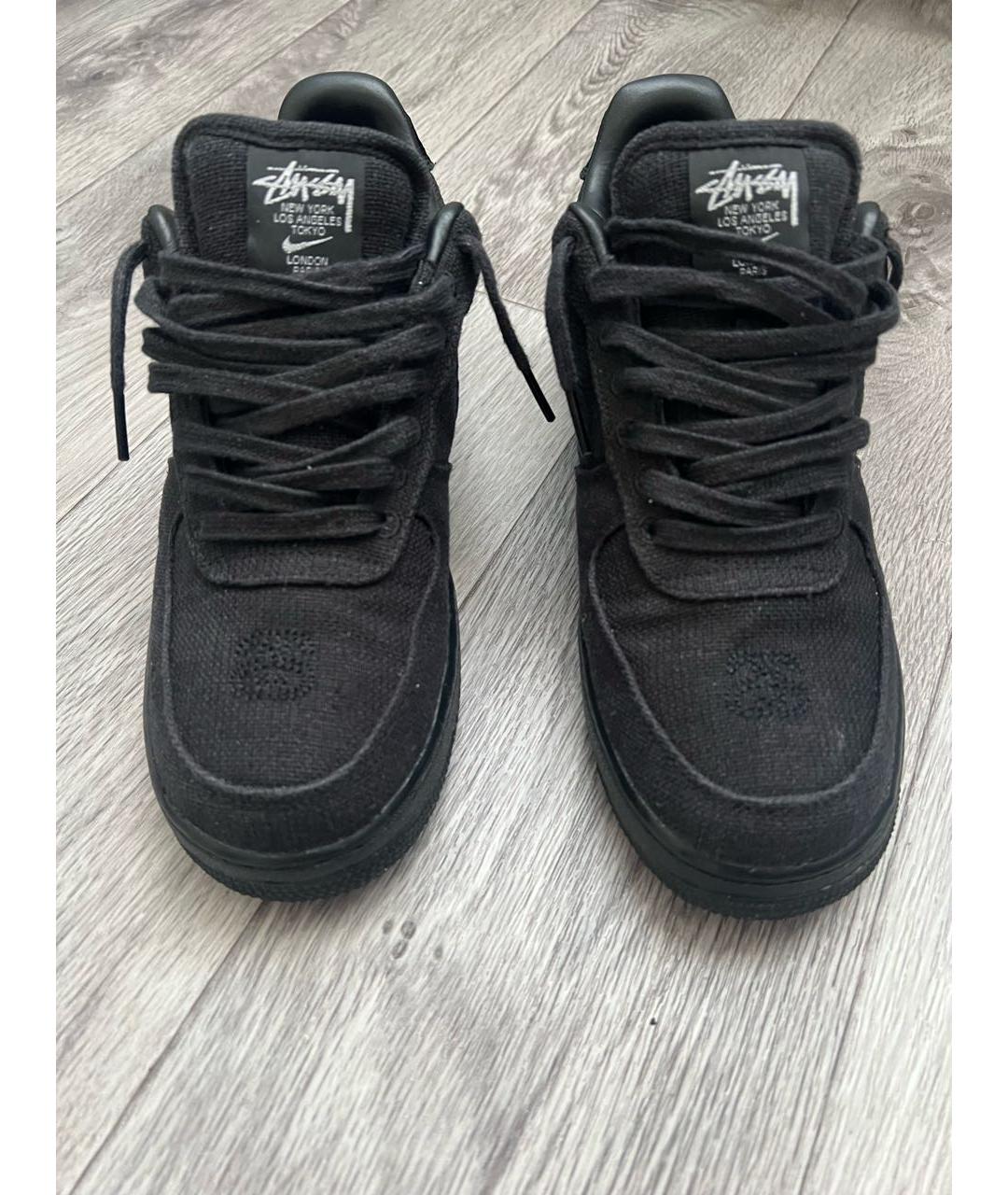 NIKE Черные текстильные низкие кроссовки / кеды, фото 2