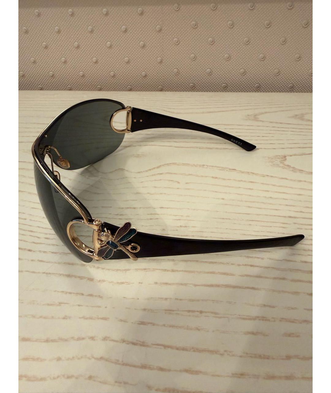 GUCCI Черные пластиковые солнцезащитные очки, фото 2