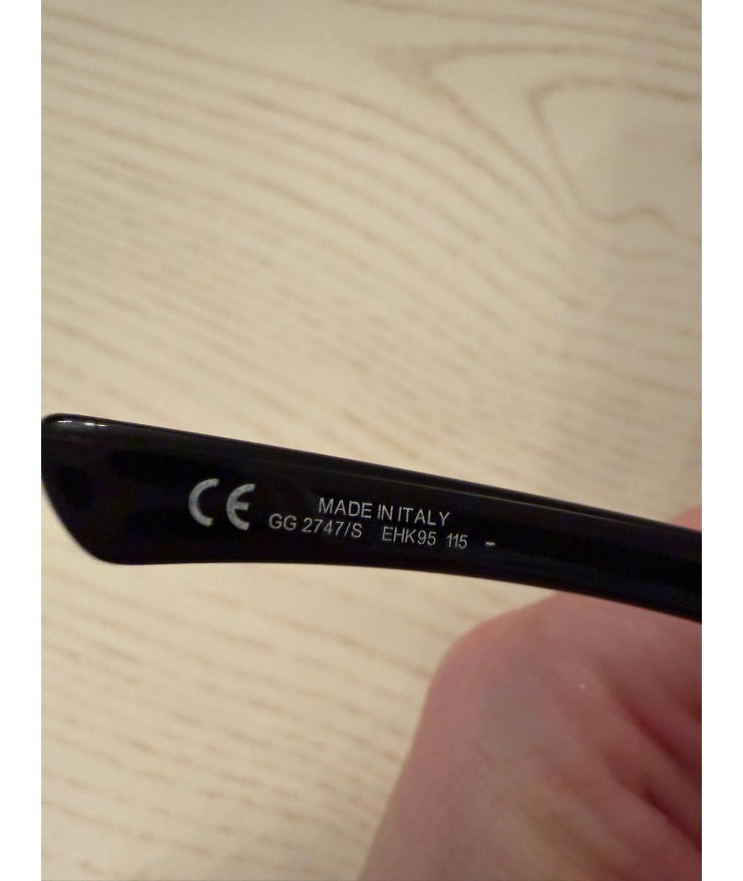 GUCCI Черные пластиковые солнцезащитные очки, фото 3