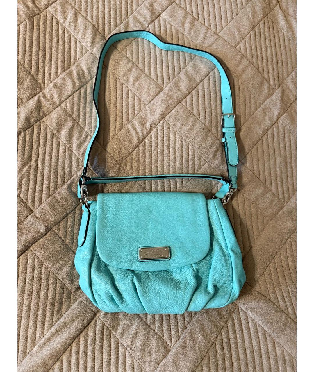 MARC BY MARC JACOBS Бирюзовая кожаная сумка через плечо, фото 2