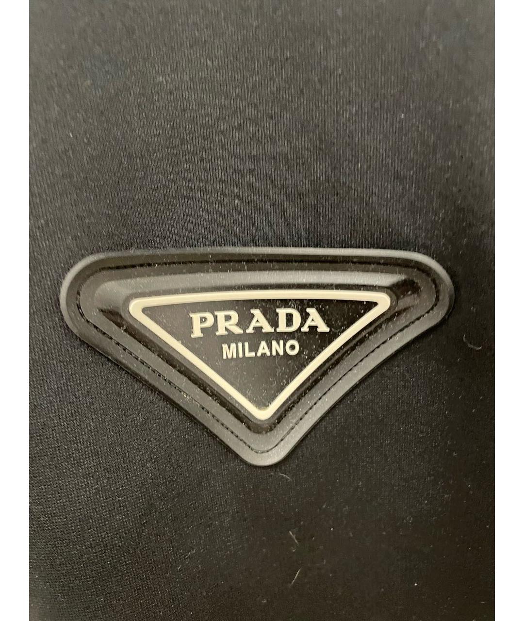 PRADA Черная полиэстеровая футболка, фото 4