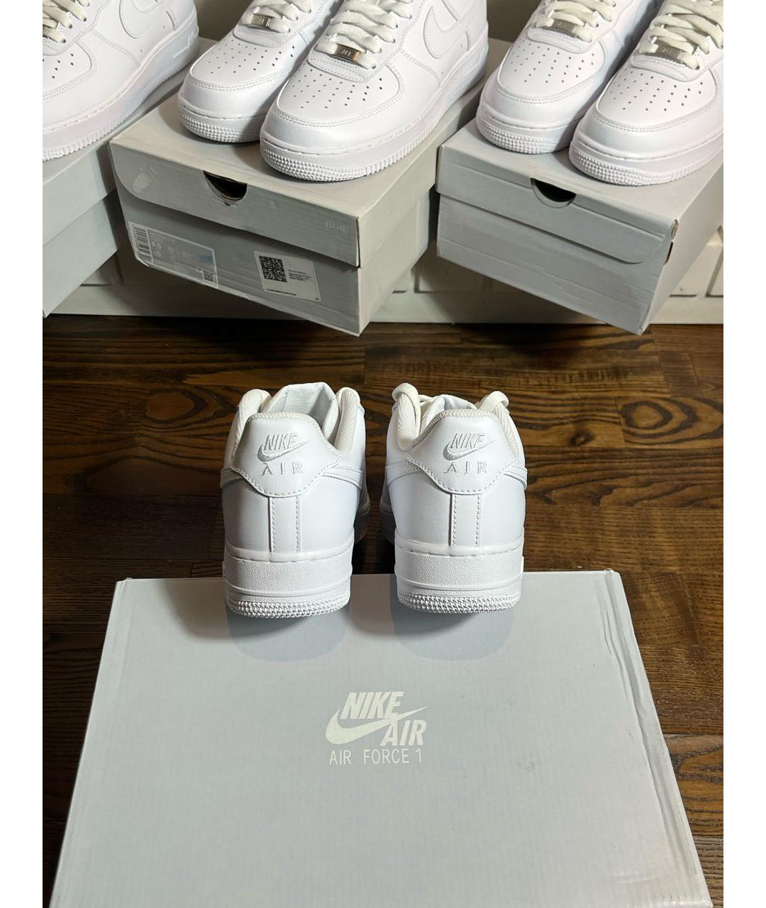 NIKE Белые кожаные низкие кроссовки / кеды, фото 4