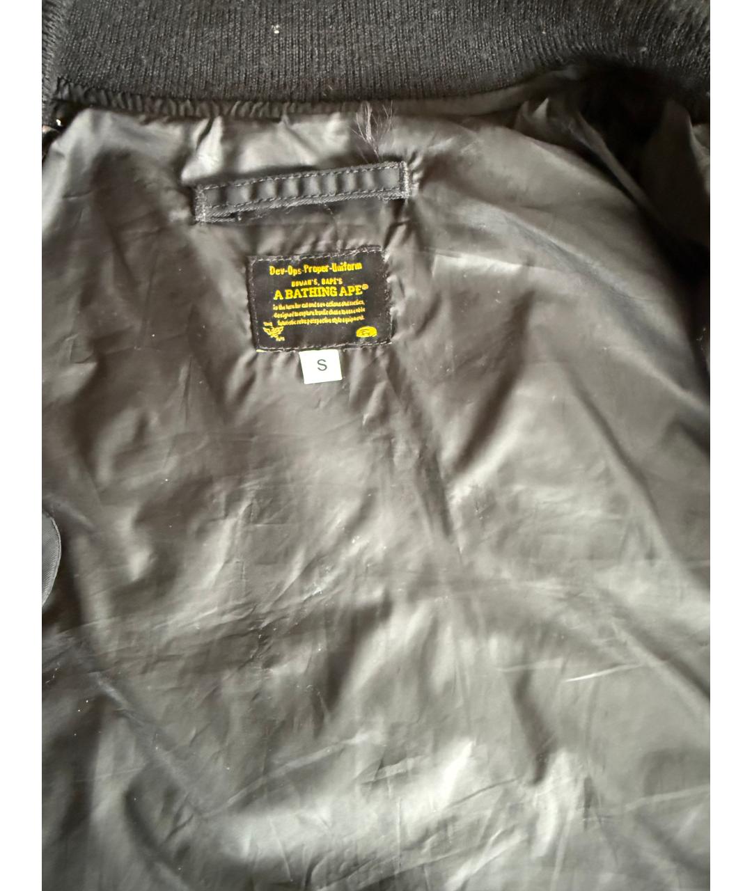 A BATHING APE Черная полиамидовая куртка, фото 3