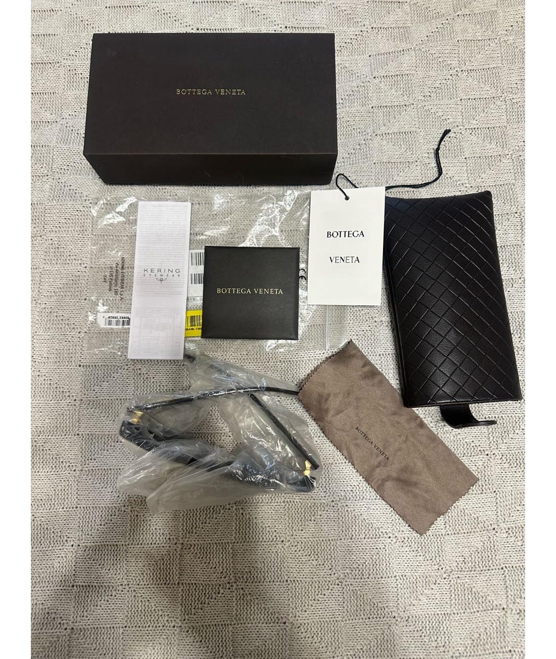 BOTTEGA VENETA Черные пластиковые солнцезащитные очки, фото 5