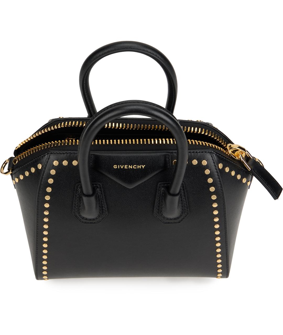 GIVENCHY Черная кожаная сумка тоут, фото 5