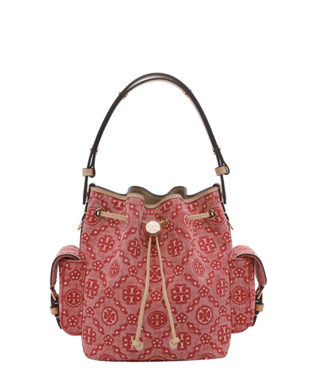 TORY BURCH Красная хлопковая сумка через плечо, фото 1