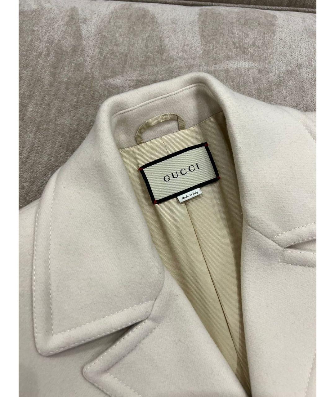 GUCCI Бежевое шерстяное пальто, фото 2
