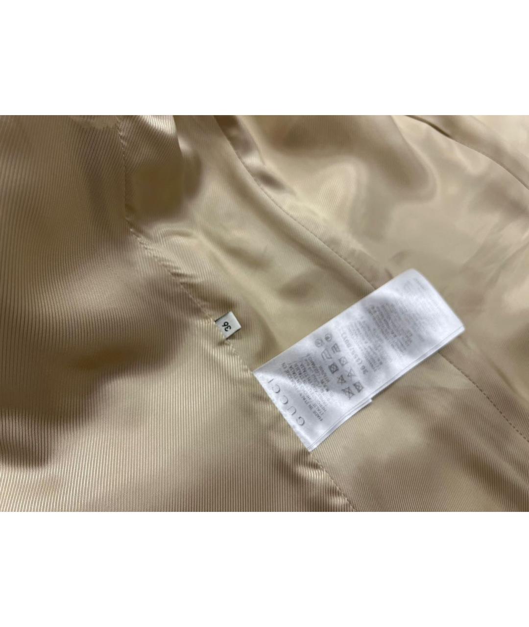 GUCCI Бежевое шерстяное пальто, фото 3