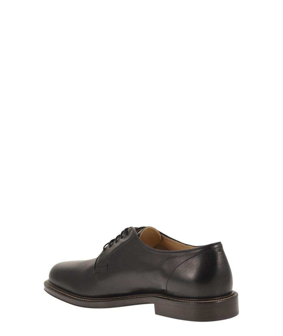 BRUNELLO CUCINELLI Черные кожаные туфли, фото 3