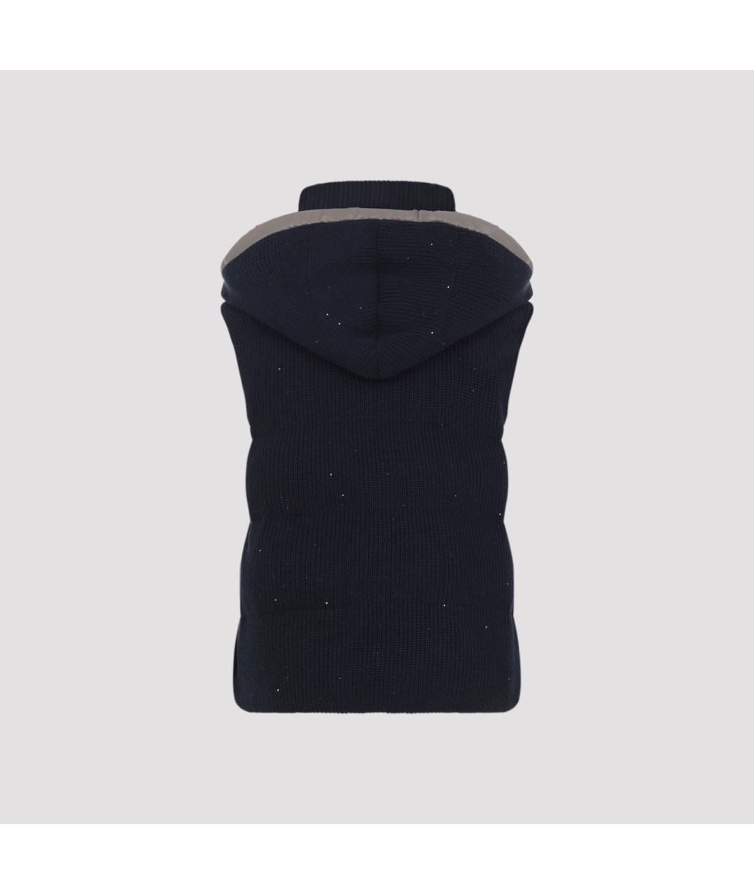 BRUNELLO CUCINELLI Синий полиэстеровый жилет, фото 2