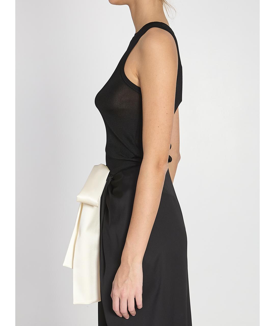 SAINT LAURENT Черная вискозная майка, фото 3