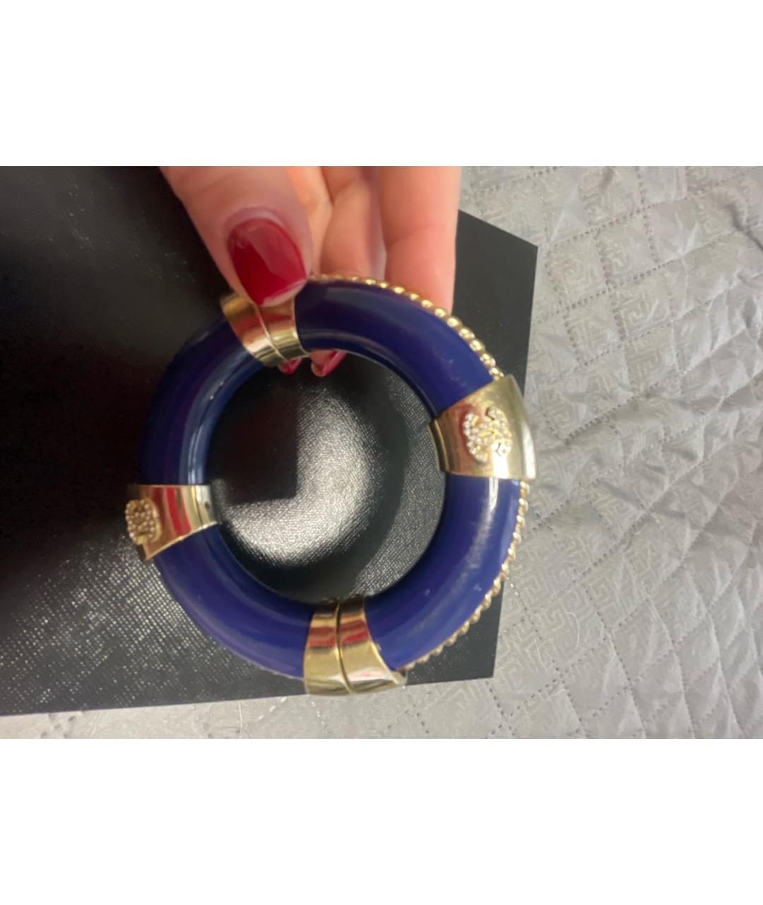 CHANEL Темно-синий металлический браслет, фото 4