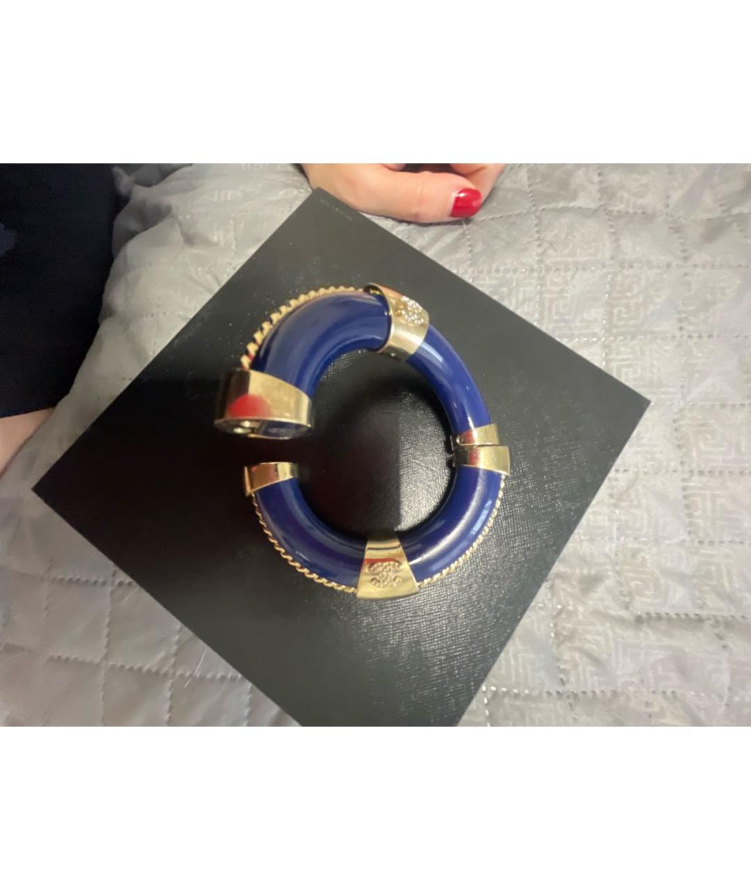 CHANEL Темно-синий металлический браслет, фото 3