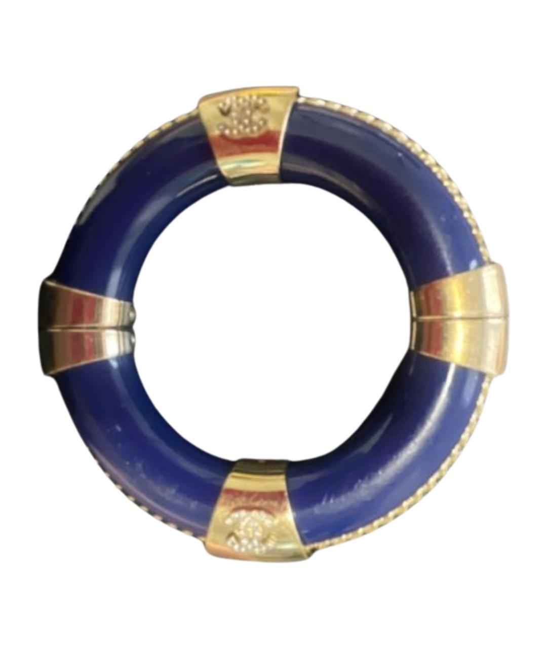 CHANEL Темно-синий металлический браслет, фото 1