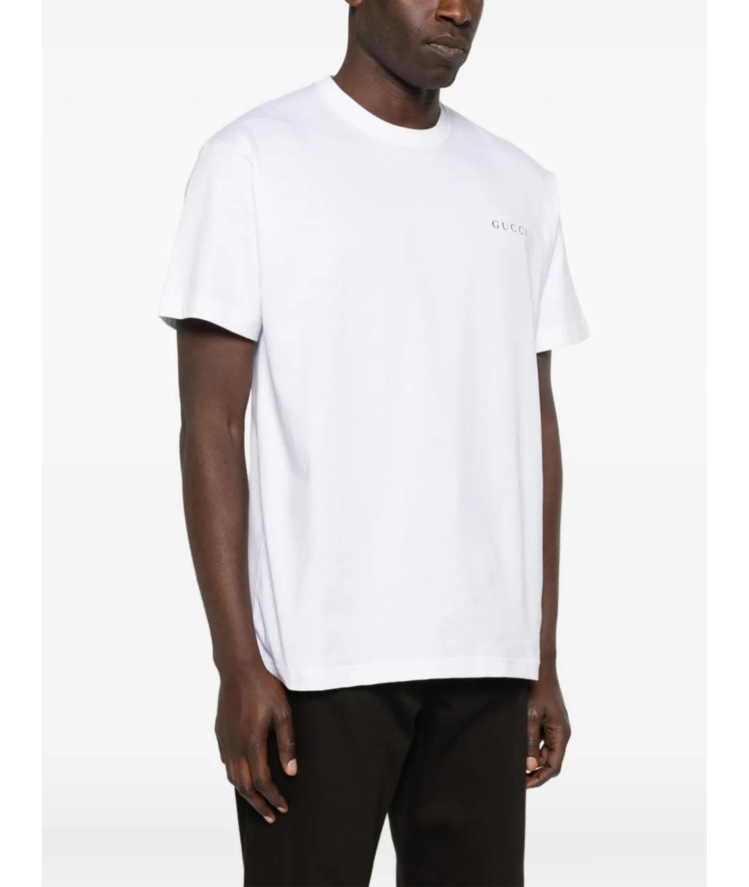 GUCCI Белая хлопковая футболка, фото 3