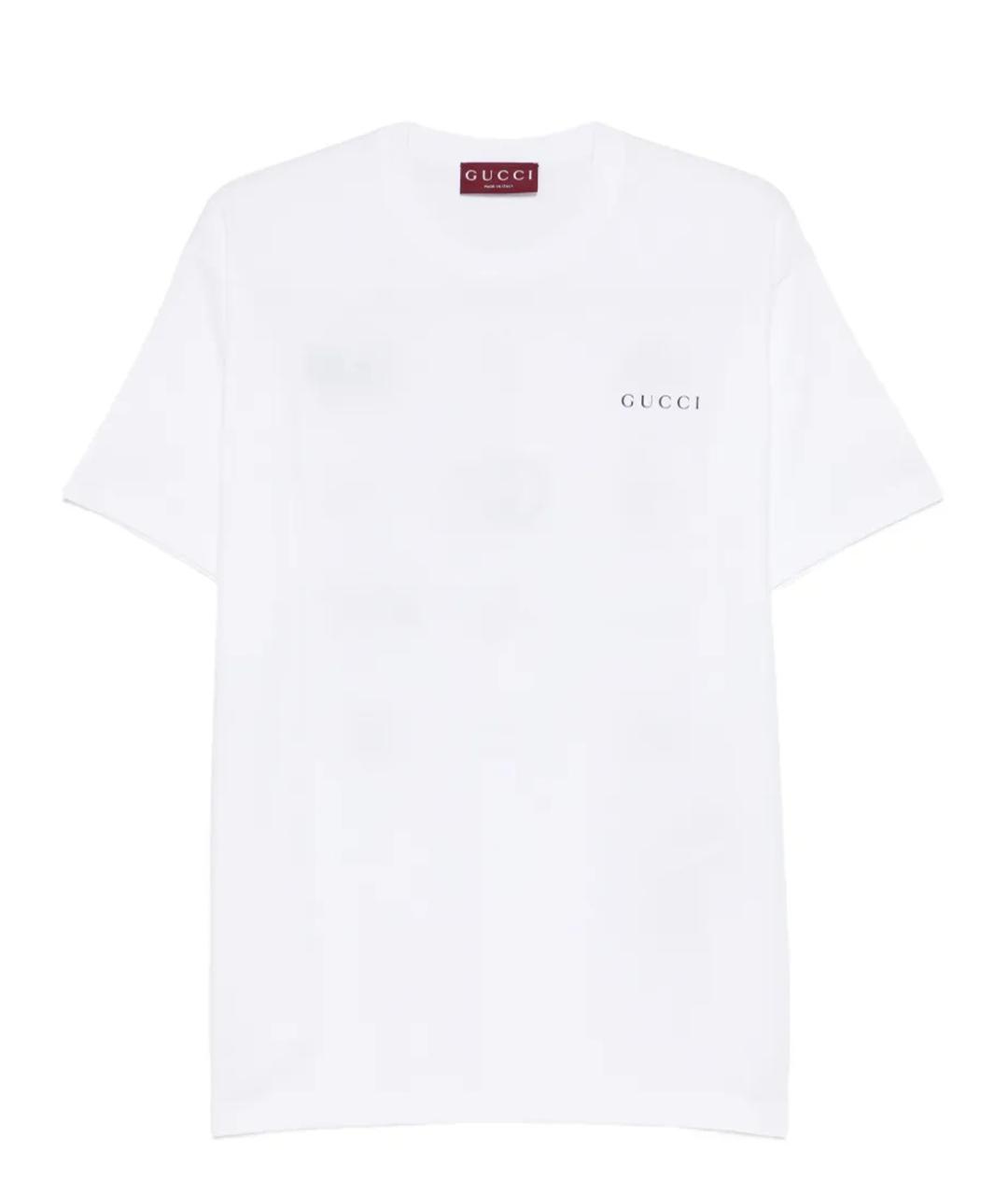 GUCCI Белая хлопковая футболка, фото 1