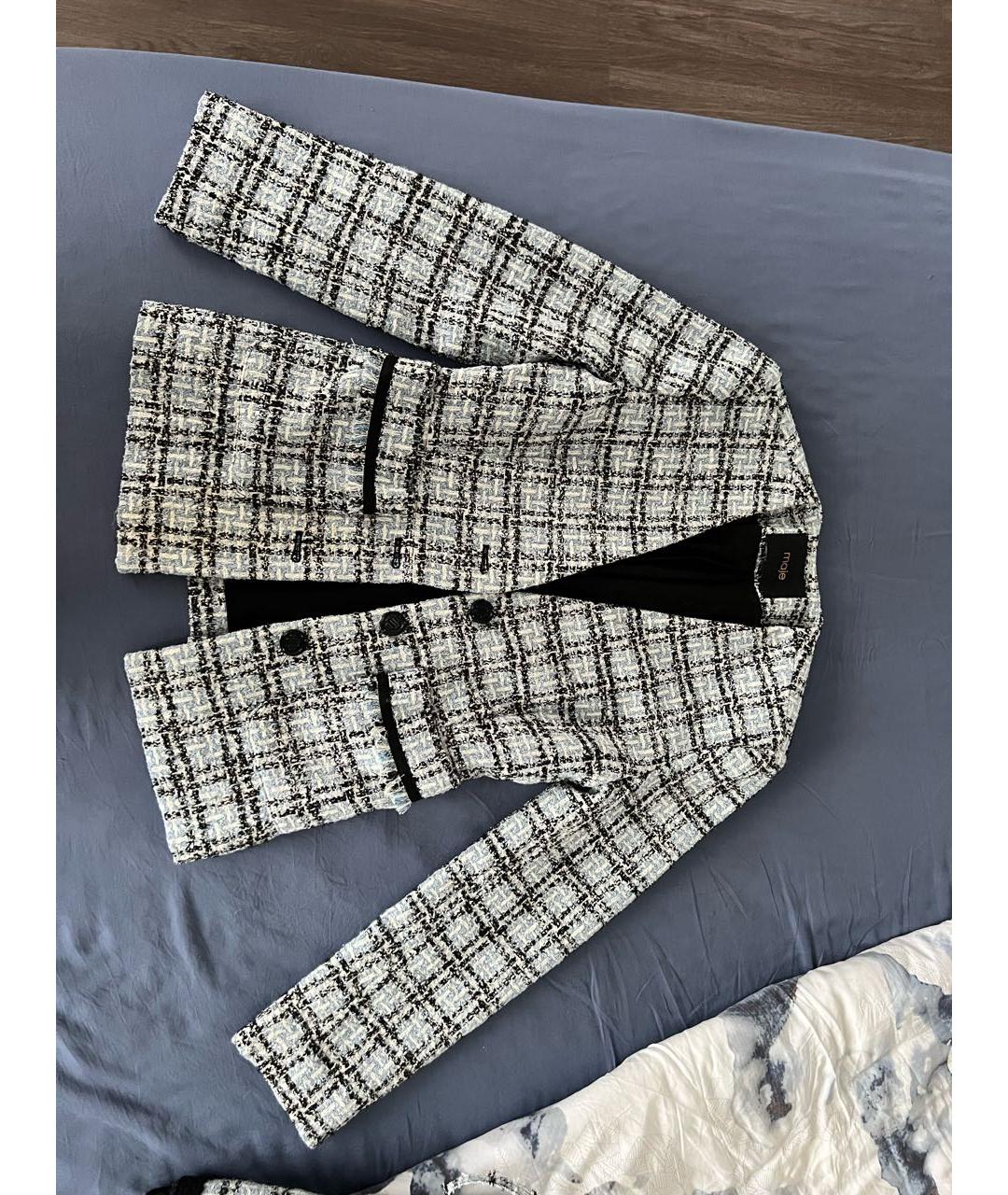 MAJE Голубой хлопковый костюм с юбками, фото 4