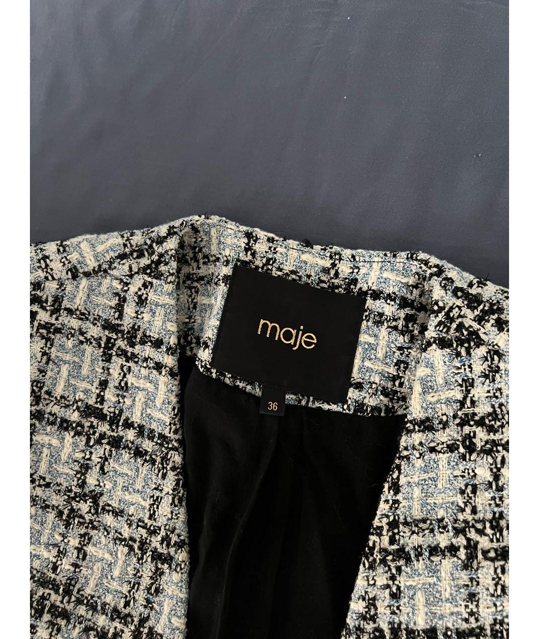 MAJE Голубой хлопковый костюм с юбками, фото 5