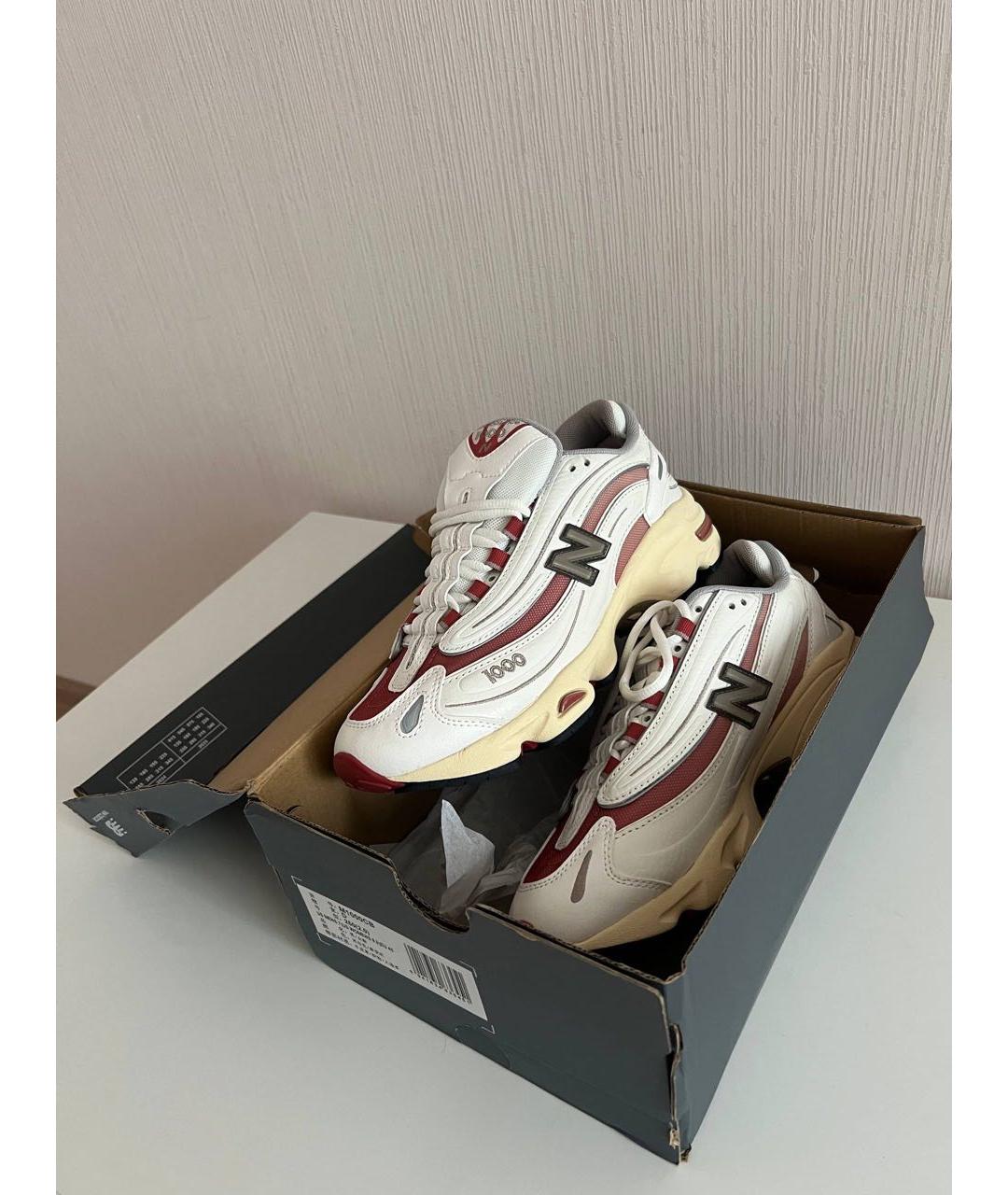 NEW BALANCE Белые кожаные низкие кроссовки / кеды, фото 3