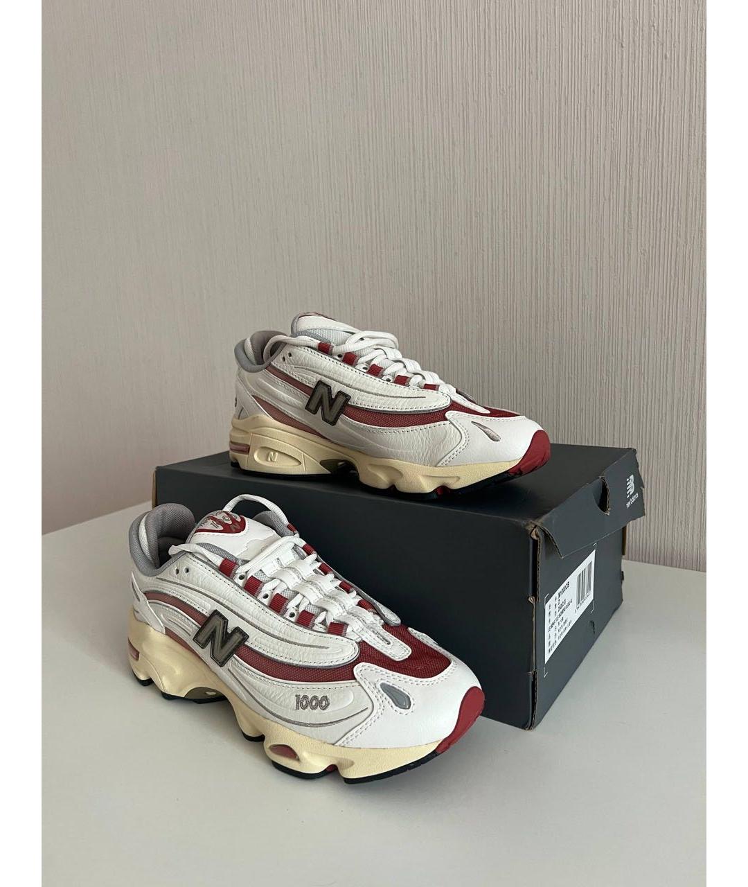 NEW BALANCE Белые кожаные низкие кроссовки / кеды, фото 4