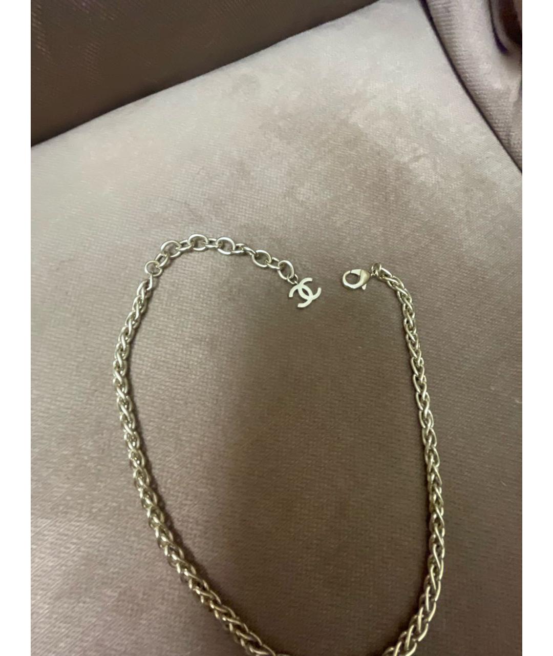 CHANEL Белая металлическая подвеска, фото 3