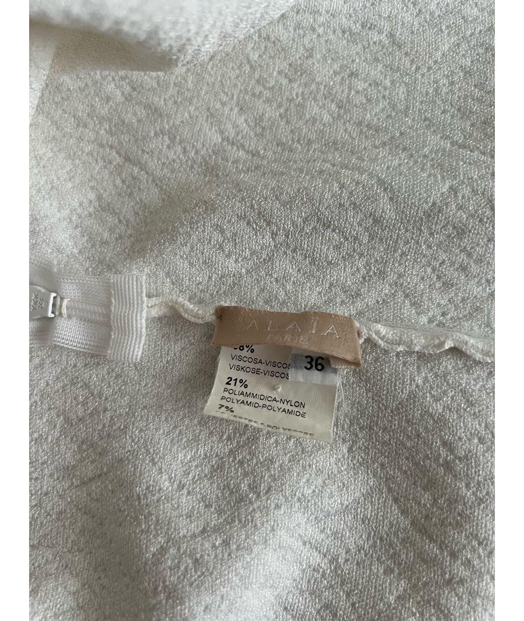 ALAIA Белая хлопковая юбка мини, фото 3