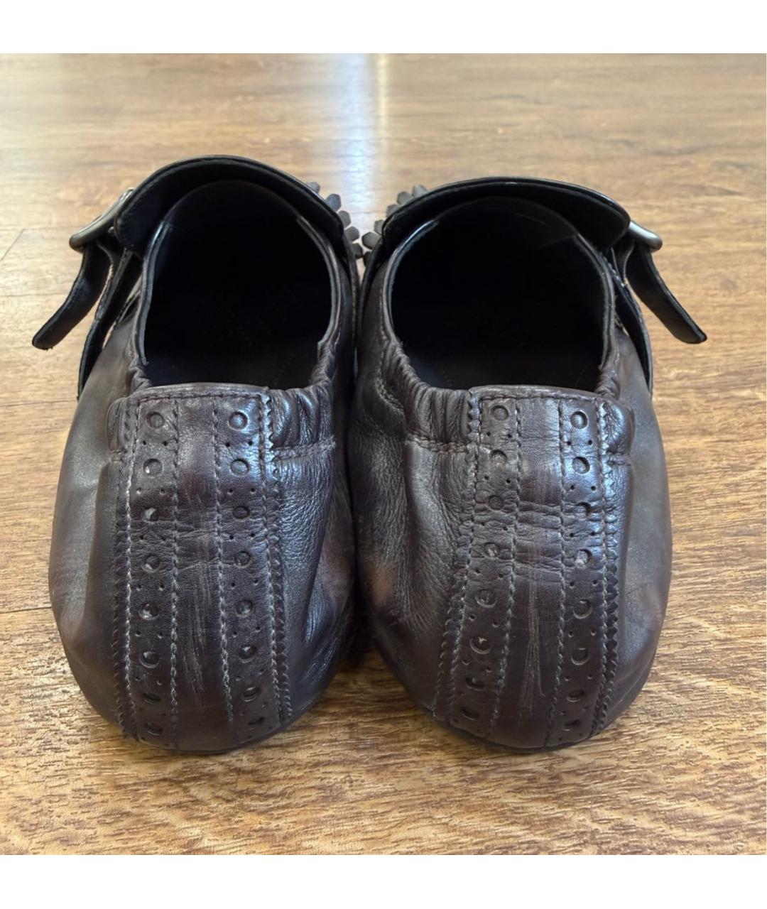 PRADA Коричневые кожаные лоферы, фото 3