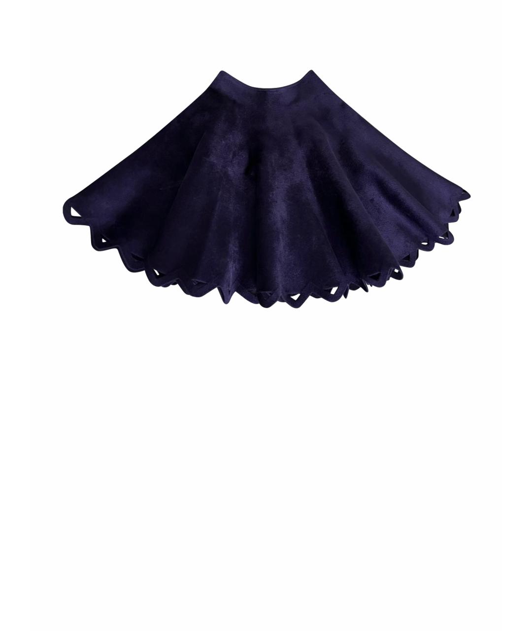 ALAIA Фиолетовая юбка мини, фото 1