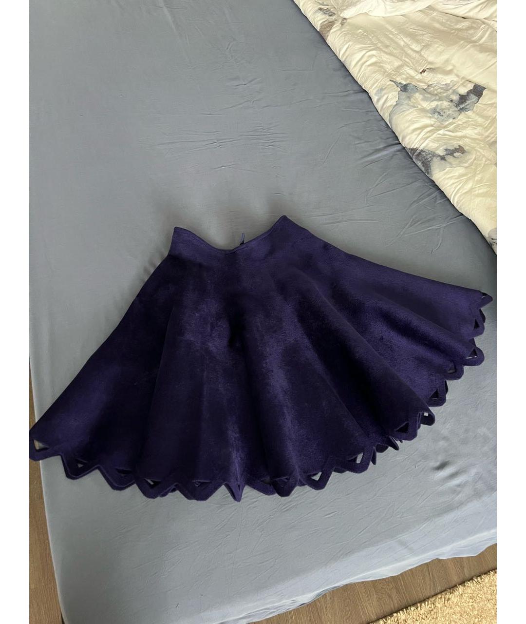 ALAIA Фиолетовая юбка мини, фото 5