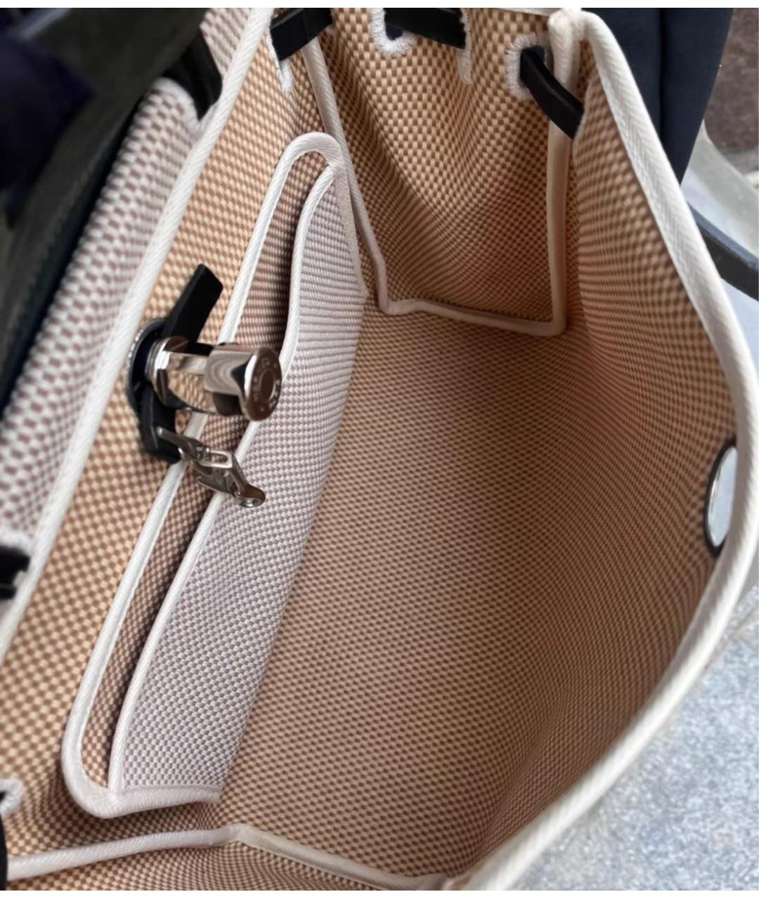 HERMES Черная тканевая сумка через плечо, фото 2