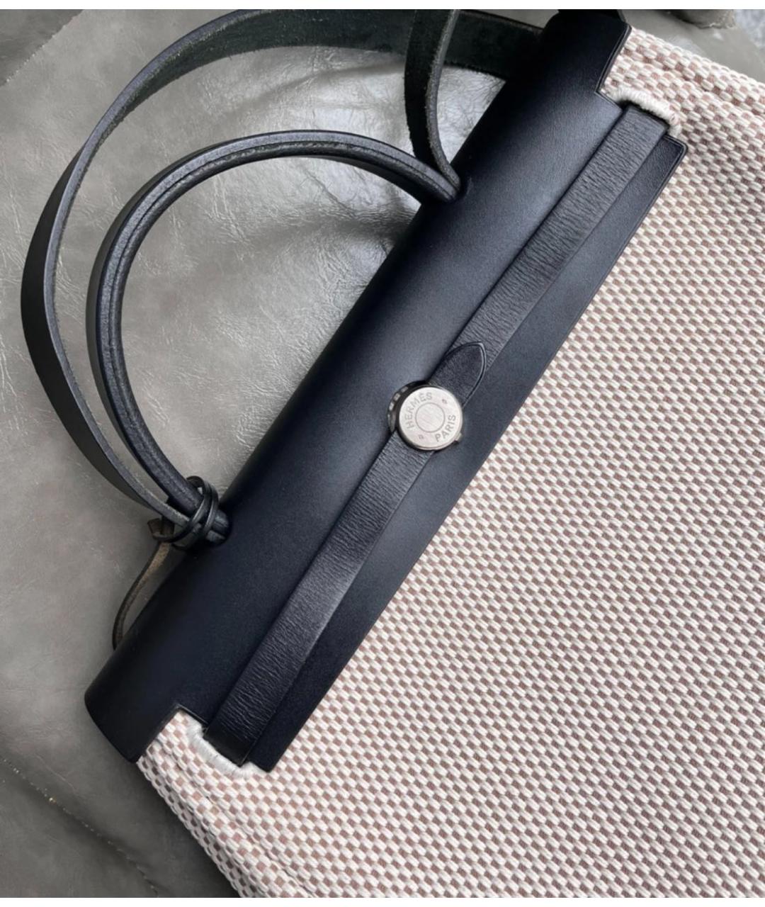 HERMES Черная тканевая сумка через плечо, фото 3