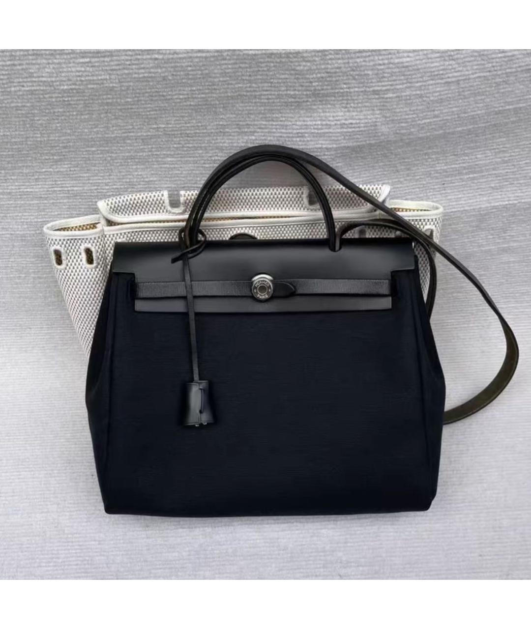 HERMES Черная тканевая сумка через плечо, фото 6