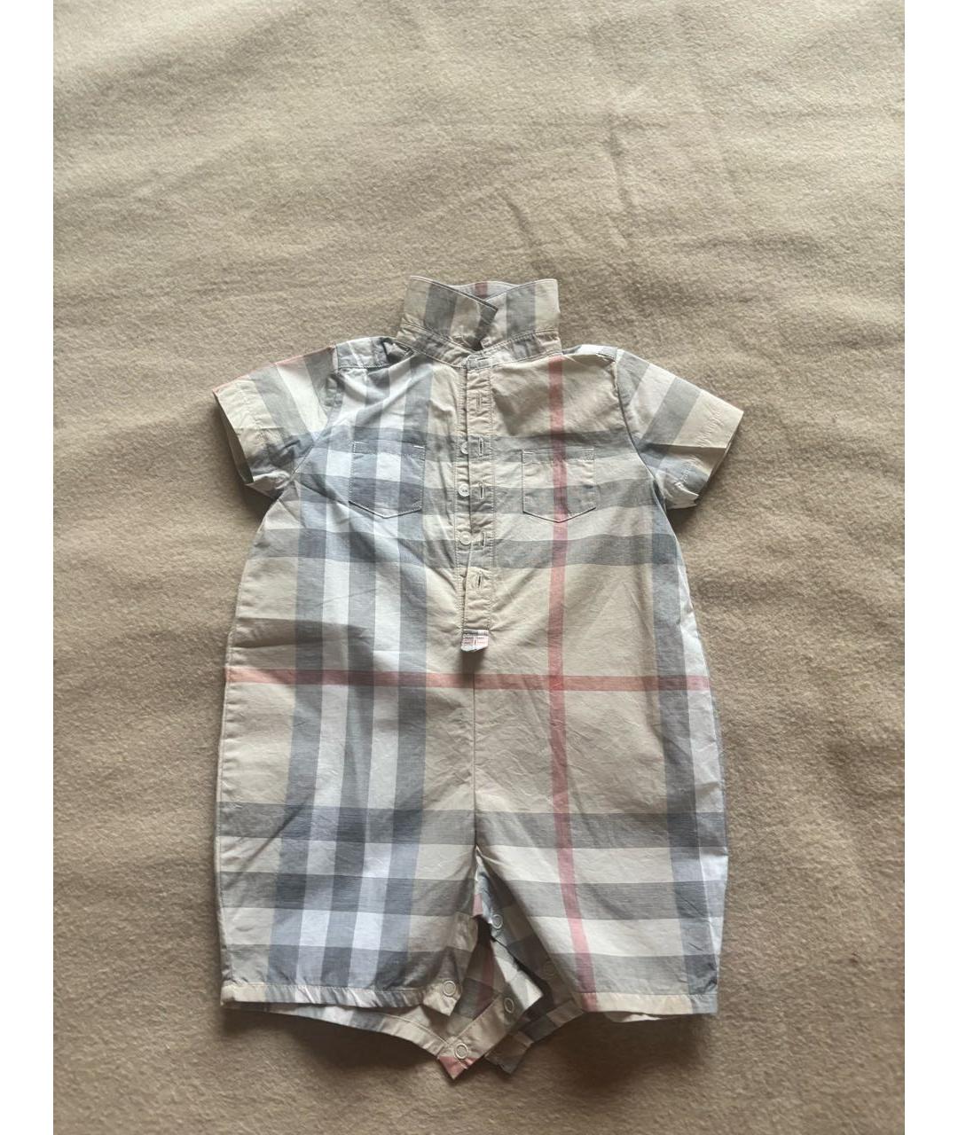 BURBERRY Мульти хлопковый боди / песочник, фото 6