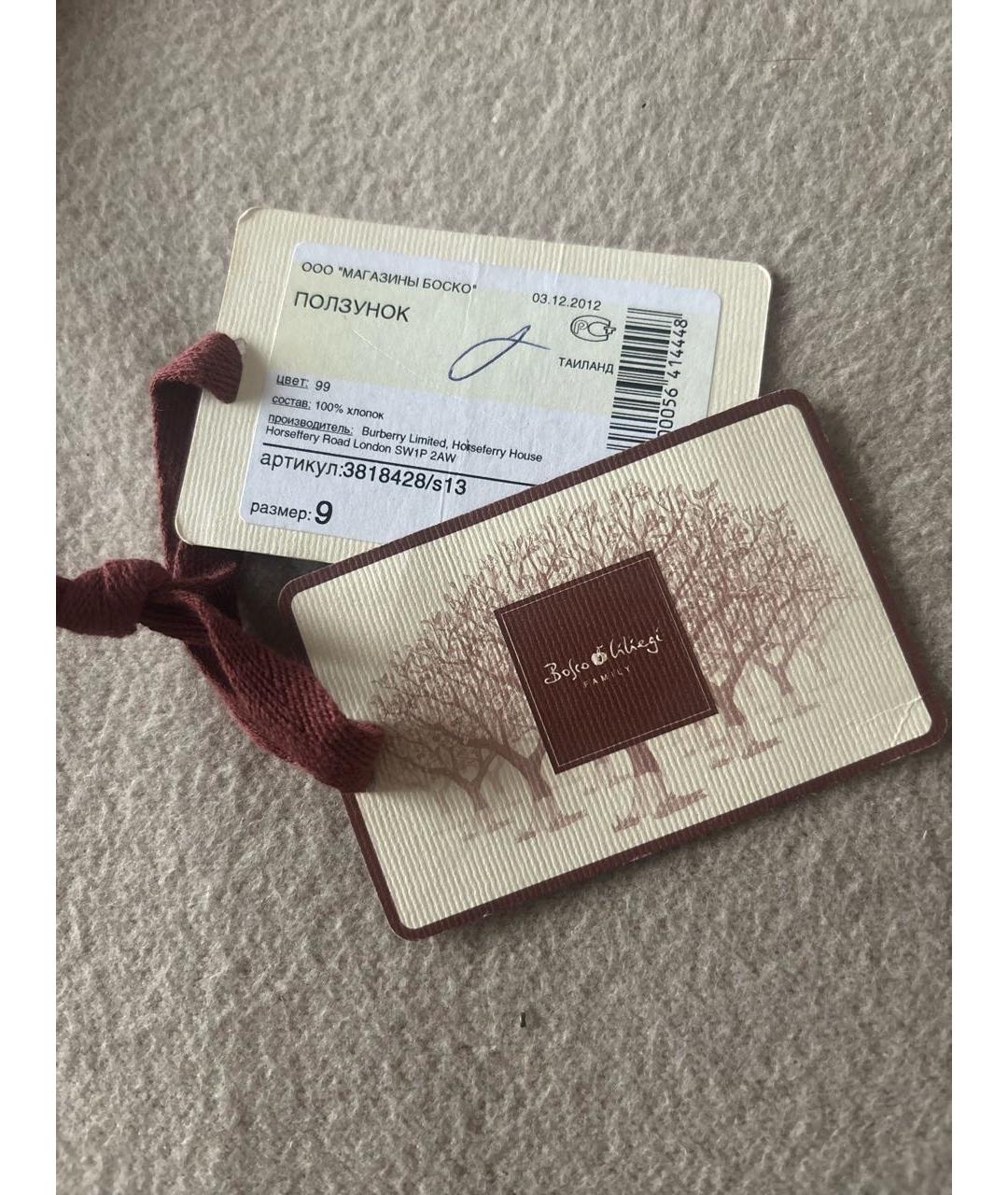 BURBERRY Мульти хлопковый боди / песочник, фото 5