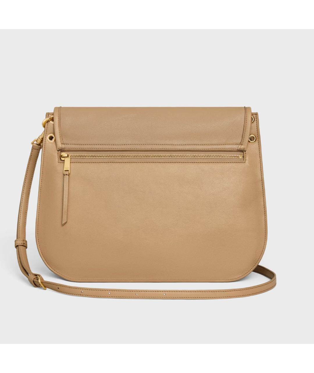 LOUIS VUITTON Бежевая кожаная сумка тоут, фото 4