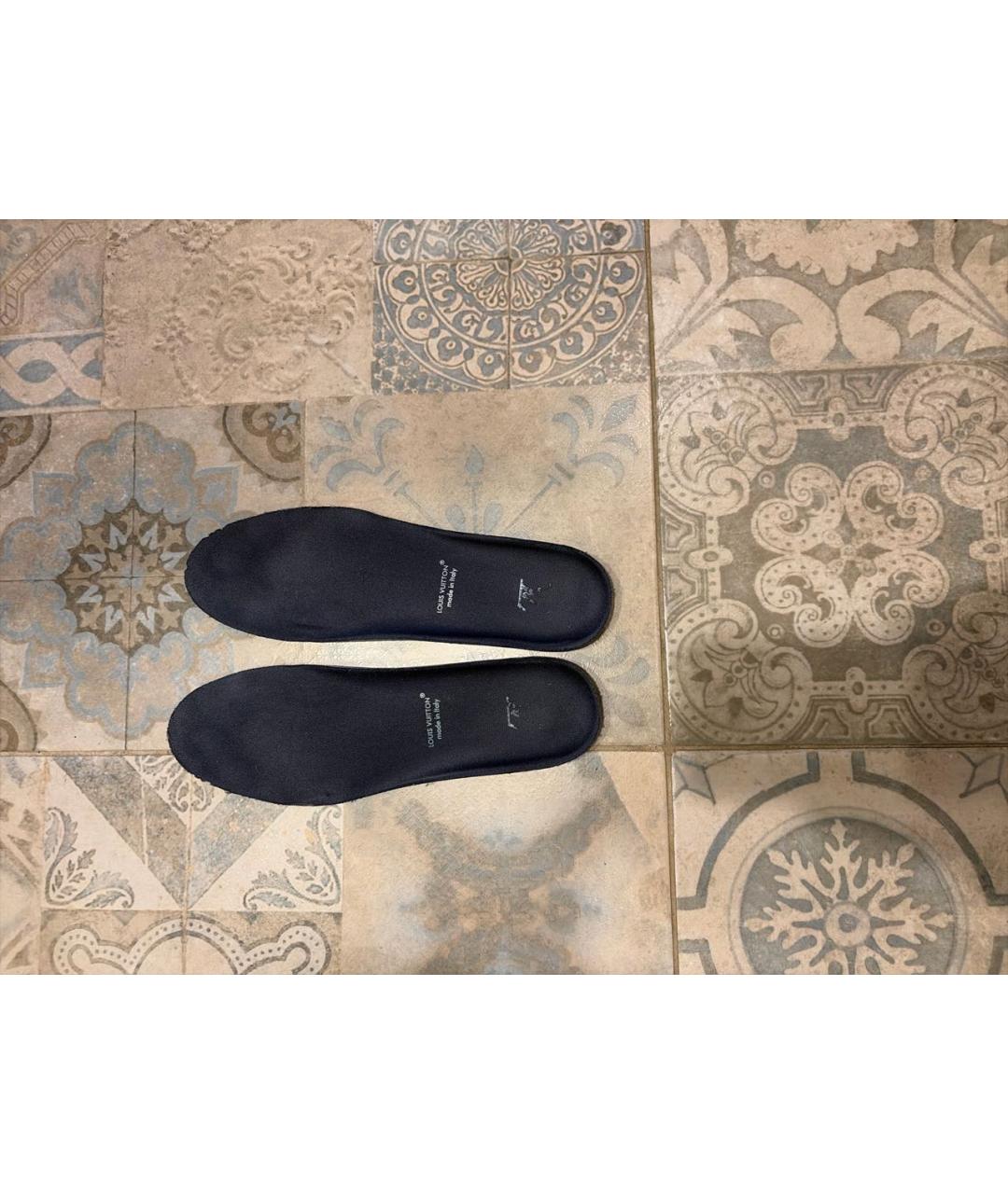 LOUIS VUITTON Синие текстильные низкие кроссовки / кеды, фото 5