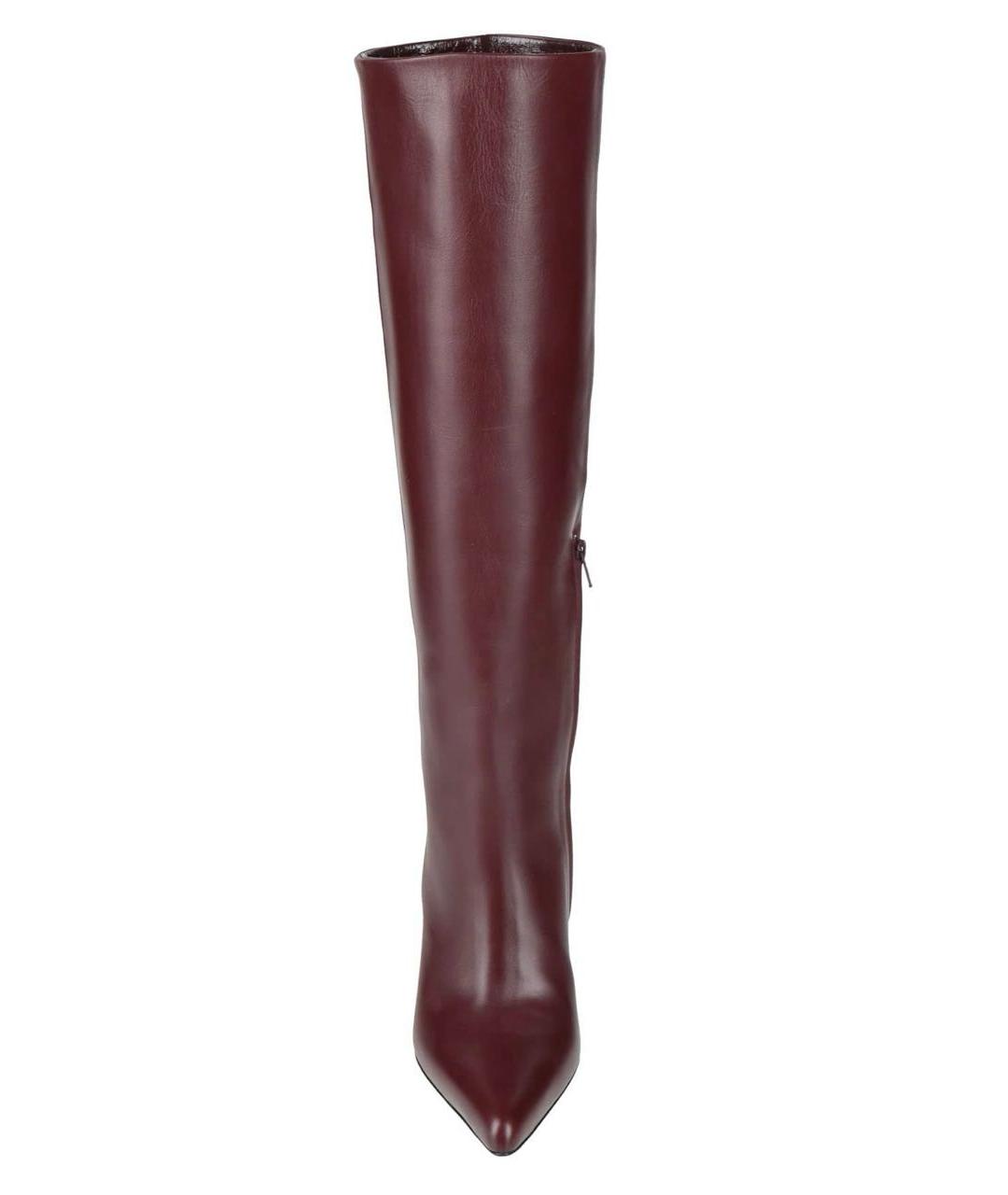 MUGLER Бордовые кожаные сапоги, фото 5