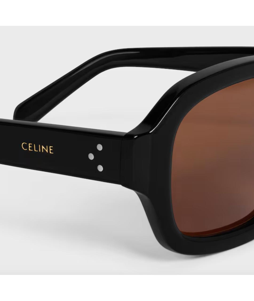 CELINE Черные пластиковые солнцезащитные очки, фото 3